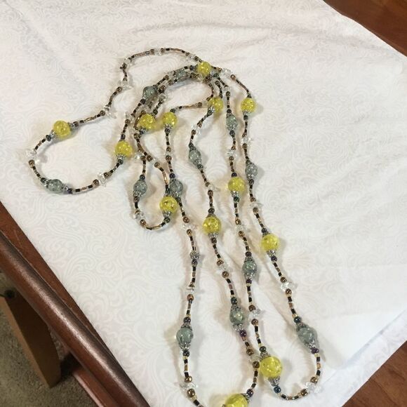 Set of 2 Long Beaded Necklaces - Picture 3 of 7